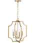 Courtney 4-Light Foyer Matte Brass