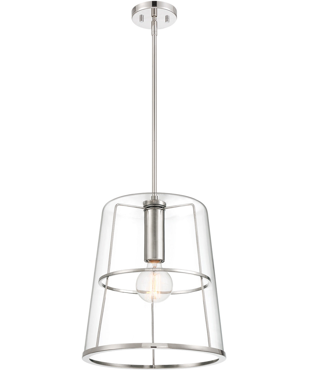 Alonzo 1 Light Pendant Polished Nickel