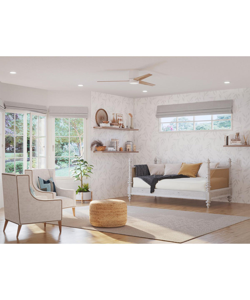 Braden 56" 3-Blade Indoor Hugger Ceiling Fan Satin White