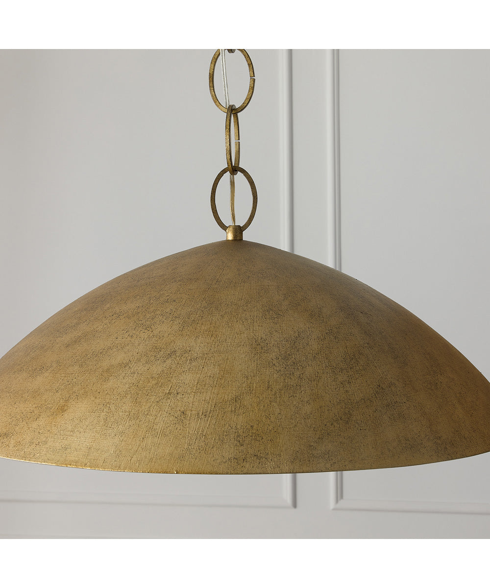 Francesca 1-Light Pendant Feathered Gold
