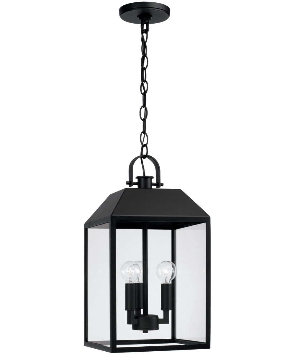 Nelson 3-Light Outdoor Hanging-Lantern Black