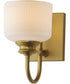 Bisque 1-Light Wall Sconce Natural Aged Brass