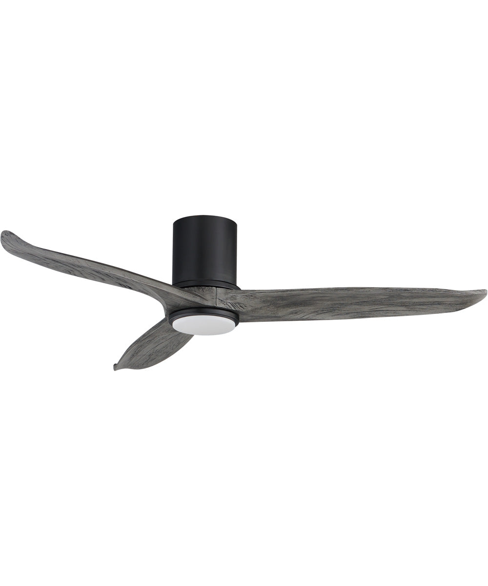 Woodwind 52 inch Solid Wood Blade Hugger Fan w LED Black