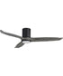 Woodwind 52 inch Solid Wood Blade Hugger Fan w LED Black