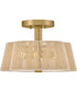 Sasha 2-Light Small Semi-Flush Mount in Lacquered Brass