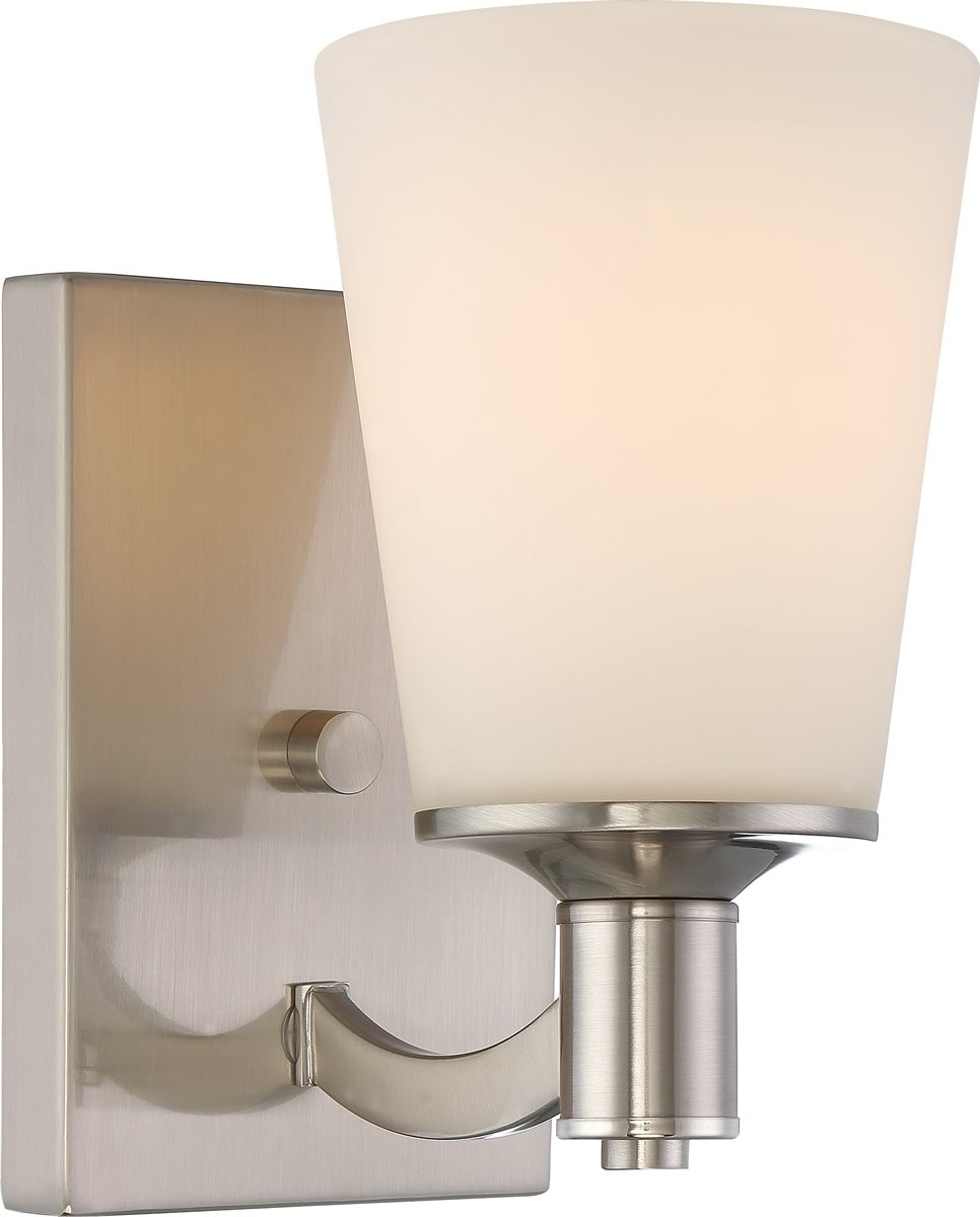 5"W Laguna 1-Light Vanity & Wall Brushed Nickel