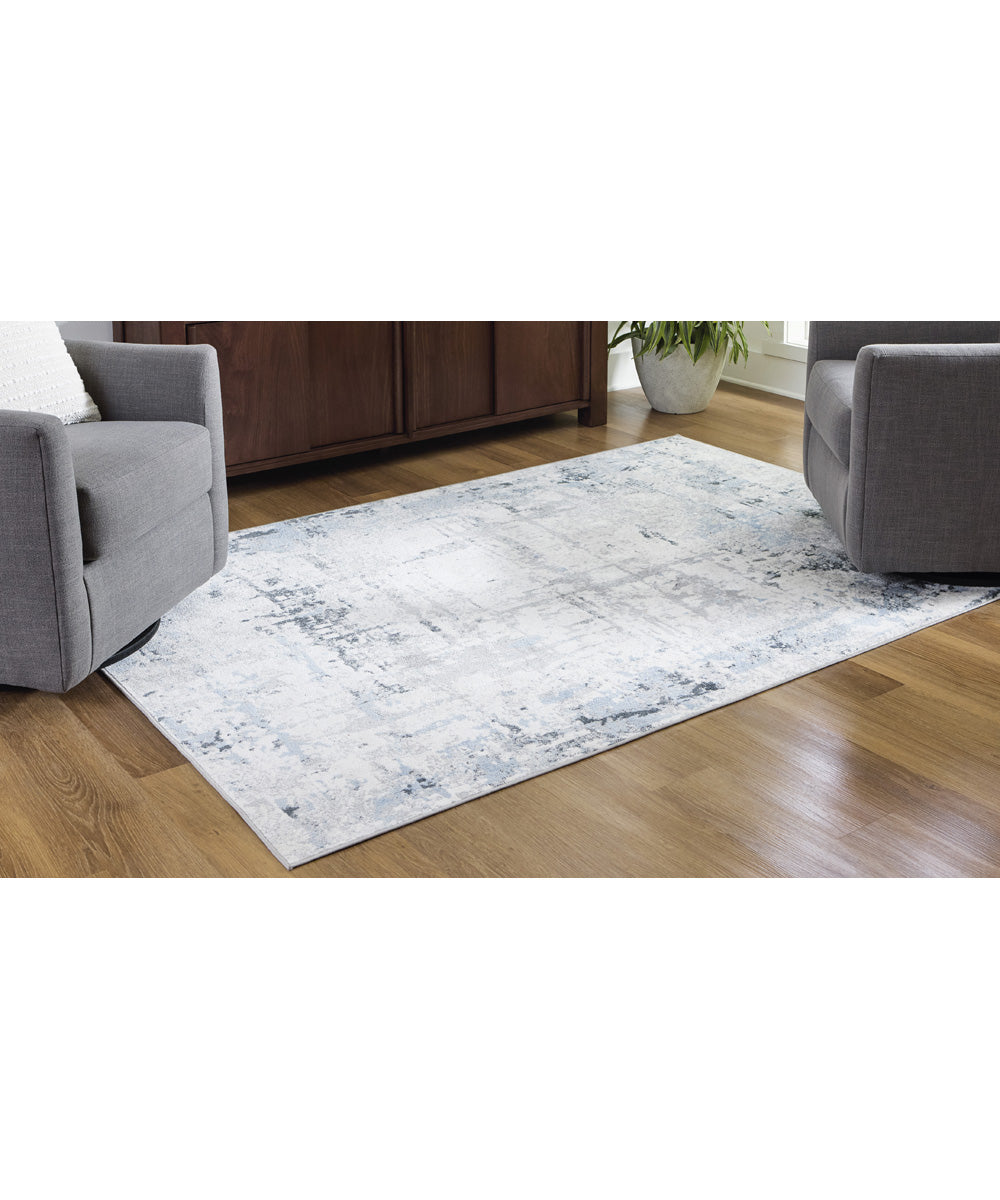 Emertonly Washable Medium Rug Blue/White/Gray