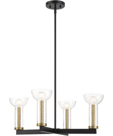 Nova 4 Light Chandelier  Matte Black