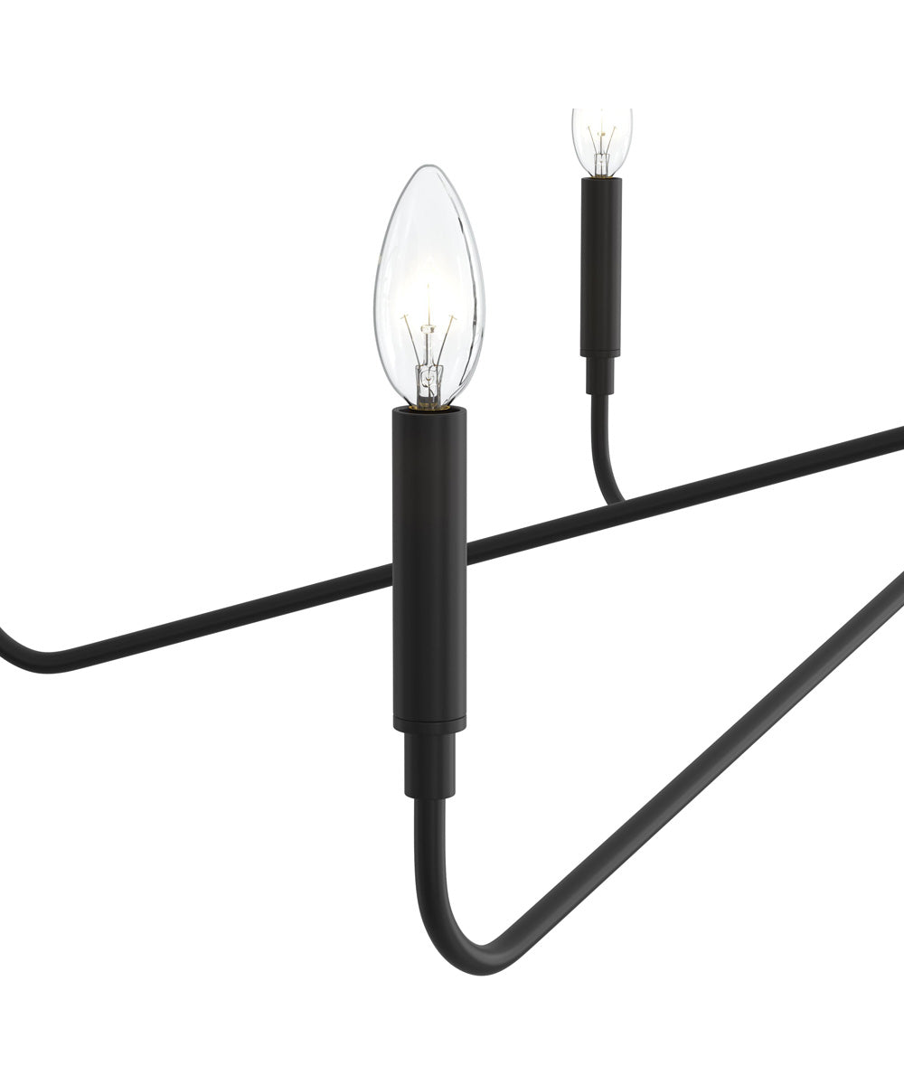 Pilar 6-Light Chandelier Matte Black