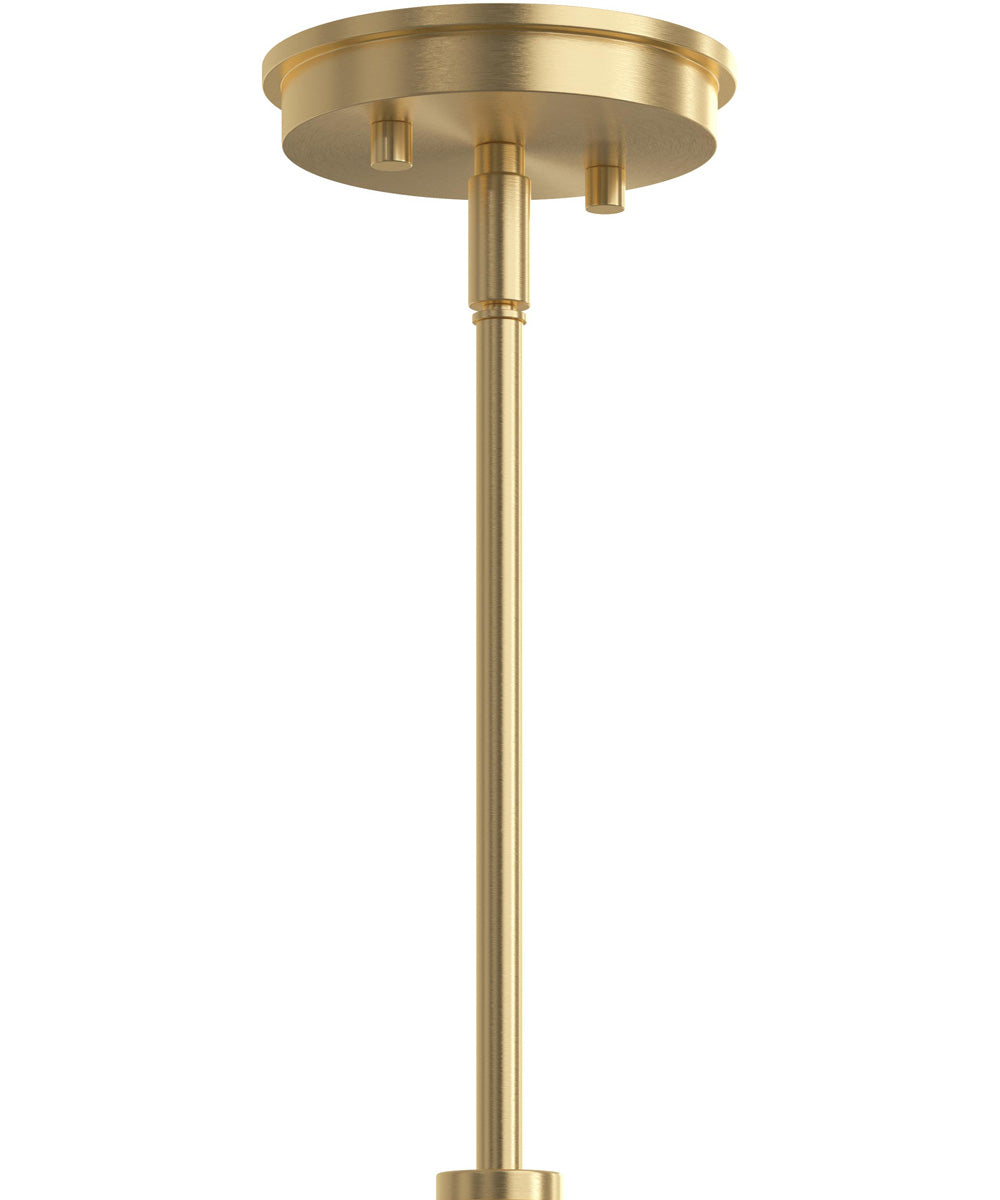 Reines 1-Light Pendant with Clear Glass Shade Brushed Gold