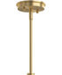 Reines 1-Light Pendant with Clear Glass Shade Brushed Gold