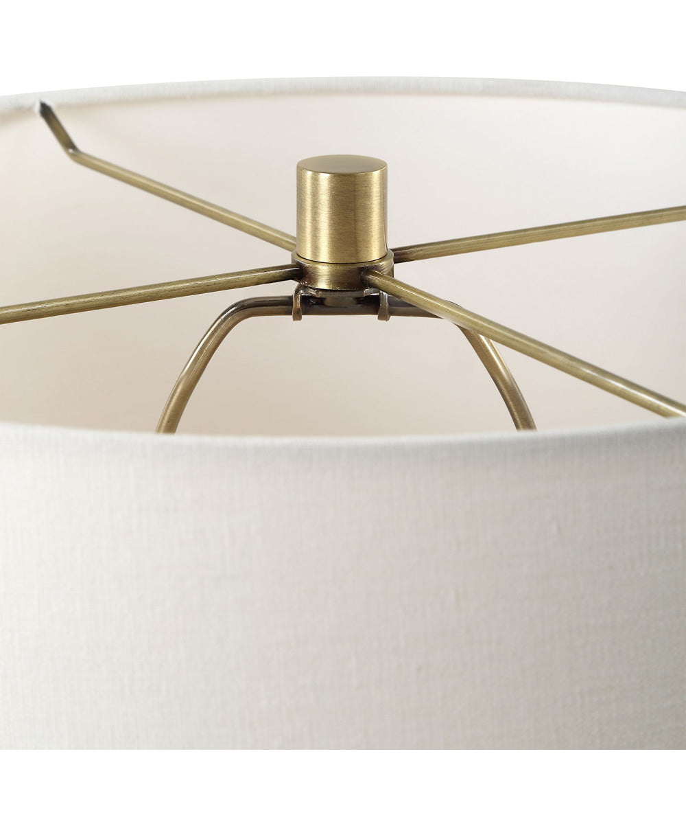 Plinth White Marble Table Lamp