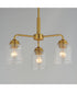 Acadia 3-Light Semi-Flush Mount/Chandelier Natural Aged Brass
