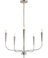 Vela 5-Light Chandelier Satin Nickel