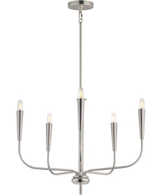 Vela 5-Light Chandelier Satin Nickel