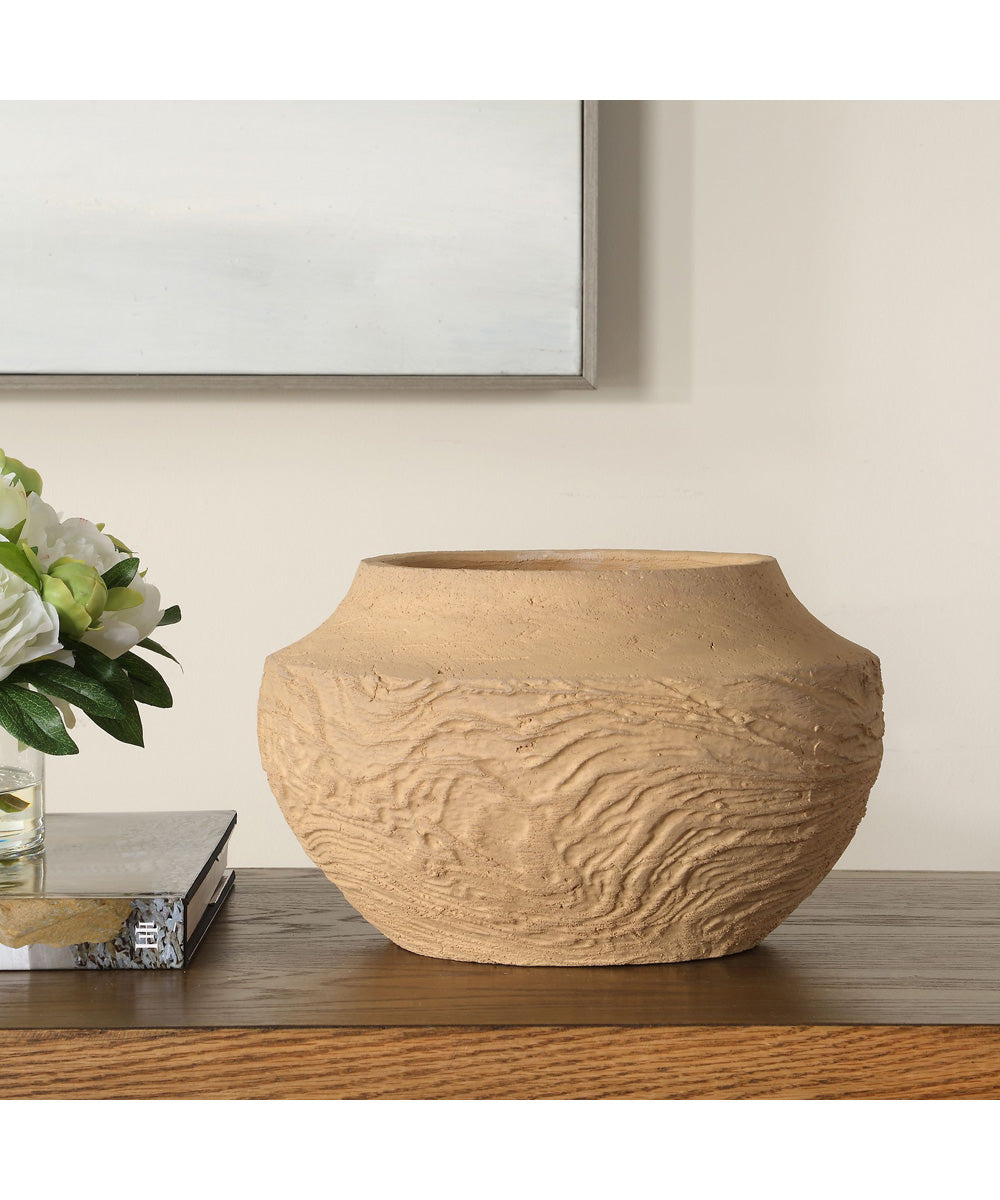 Sandstone Flow Small Terracotta Vase