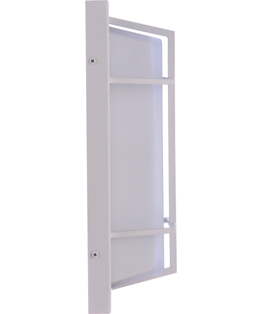 Bulkhead Rectangular 2-Light Outdoor Lighting Textured White