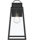 Hedry Large Outdoor Wall Lantern with Clear Glass Panels Matte Black