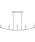 Jheni 5-Light Linear Chandelier Brushed Nickel