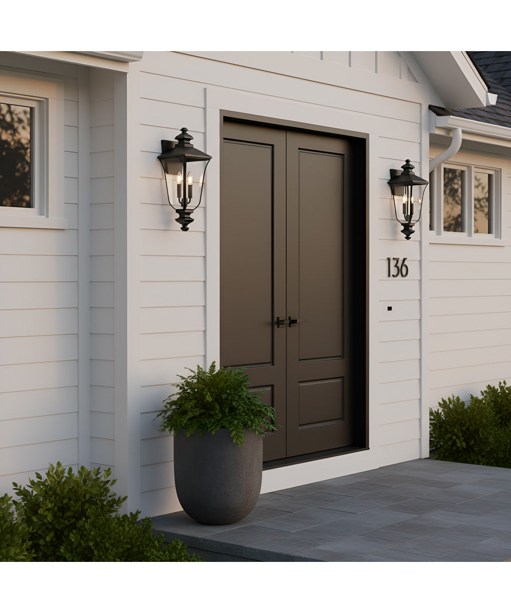 Farley 2-light Outdoor Wall Light Matte Black