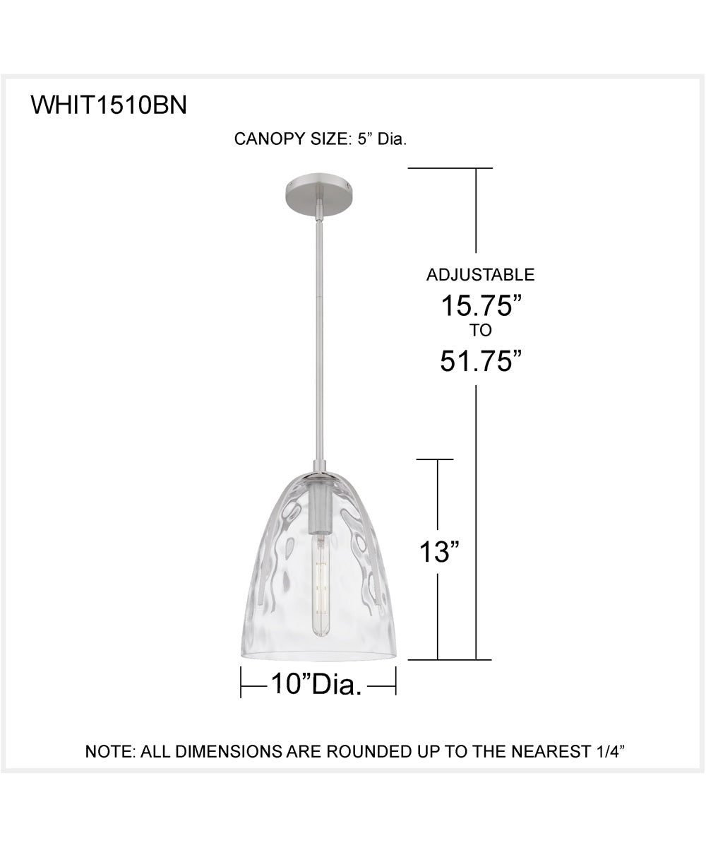 Whitmore 1-light Mini Pendant Brushed Nickel