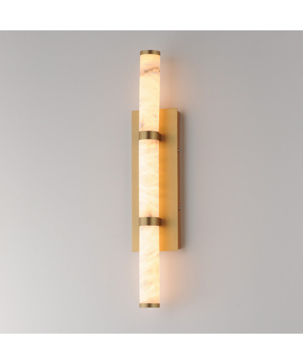 Aragon 26 inch Bath Vanity White Alabaster / Gold