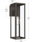 Ryle 1-Light Large Wall Lantern with Clear Glass Panels Antique Bronze
