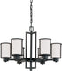 28"W Odeon 6-Light Chandelier Aged Bronze