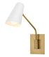 Bray 1-Light Medium Swing Arm Single Light Sconce in Lacquered Brass