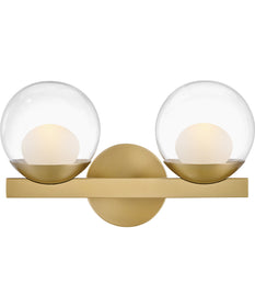 Sunni 2-Light Small Two Light Vanity in Lacquered Brass