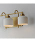 Bisque 3-Light Bath Vanity Natural Aged Brass