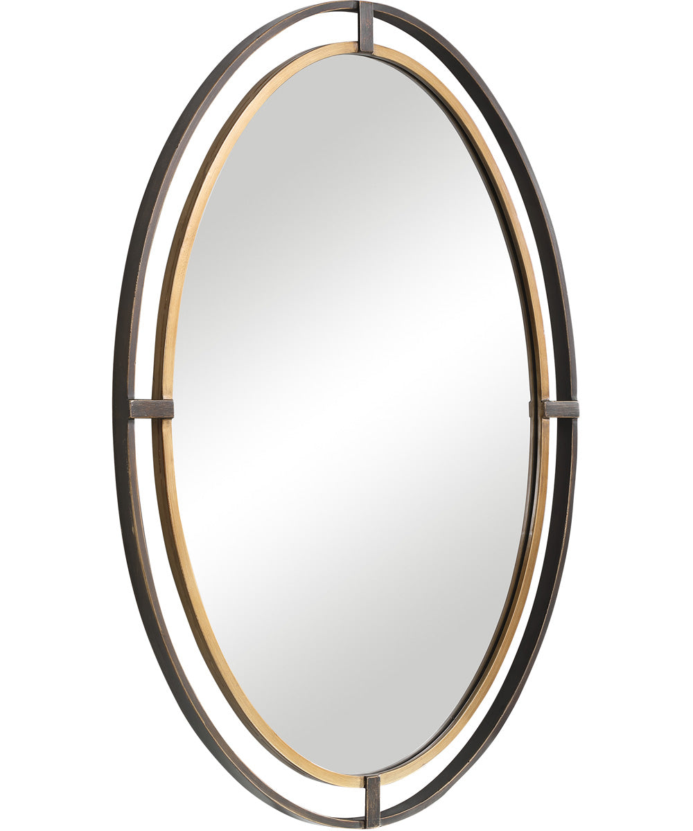 24x35" Wall Mirror Distressed Rustic Bronze