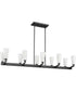 Tosca 10-Light Modern Luxe Linear Chandelier Matte Black