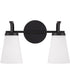Drake 2-Light Vanity Matte Black