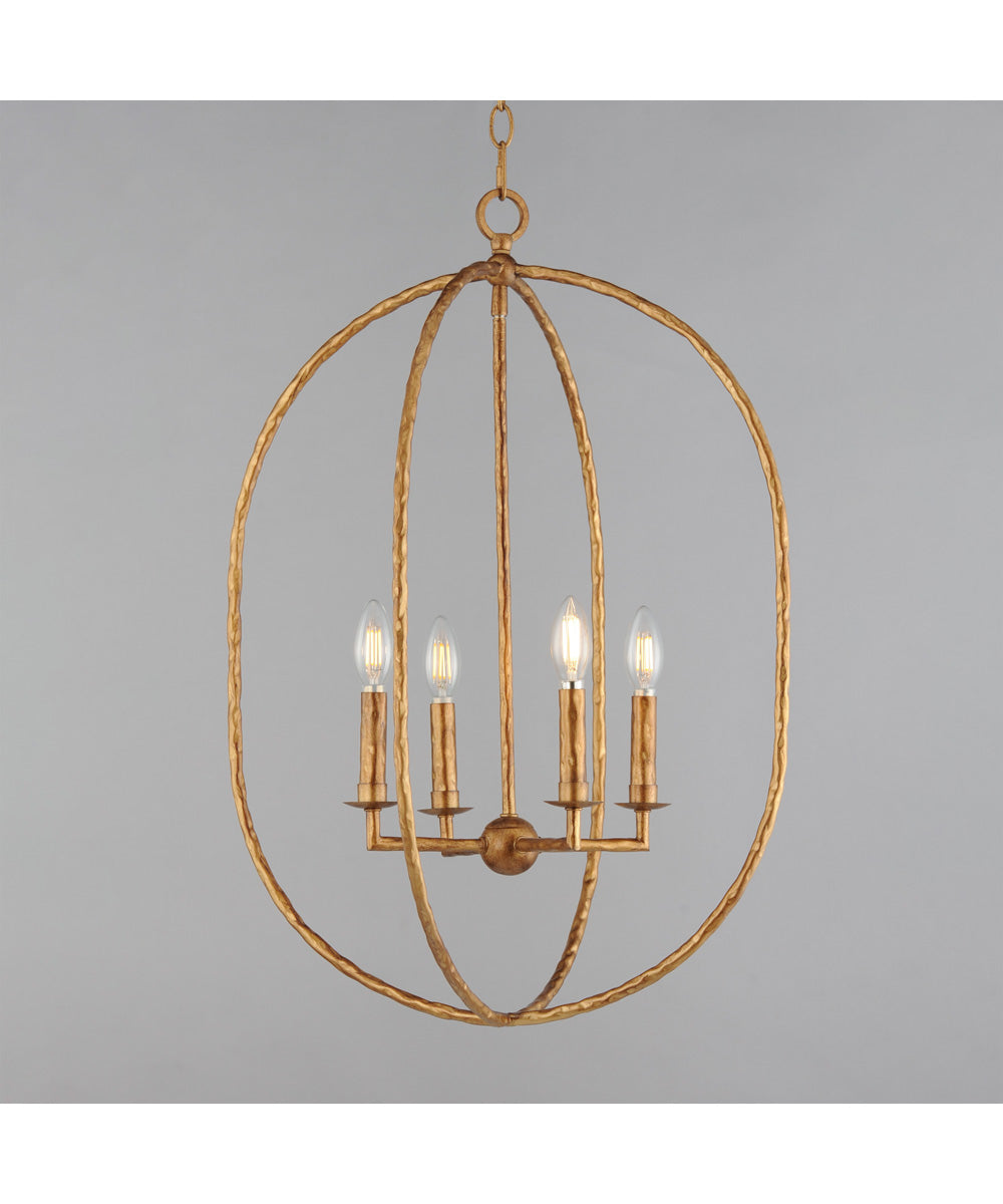 Martel 4-Light Pendant Etruscan Gold