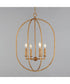 Martel 4-Light Pendant Etruscan Gold