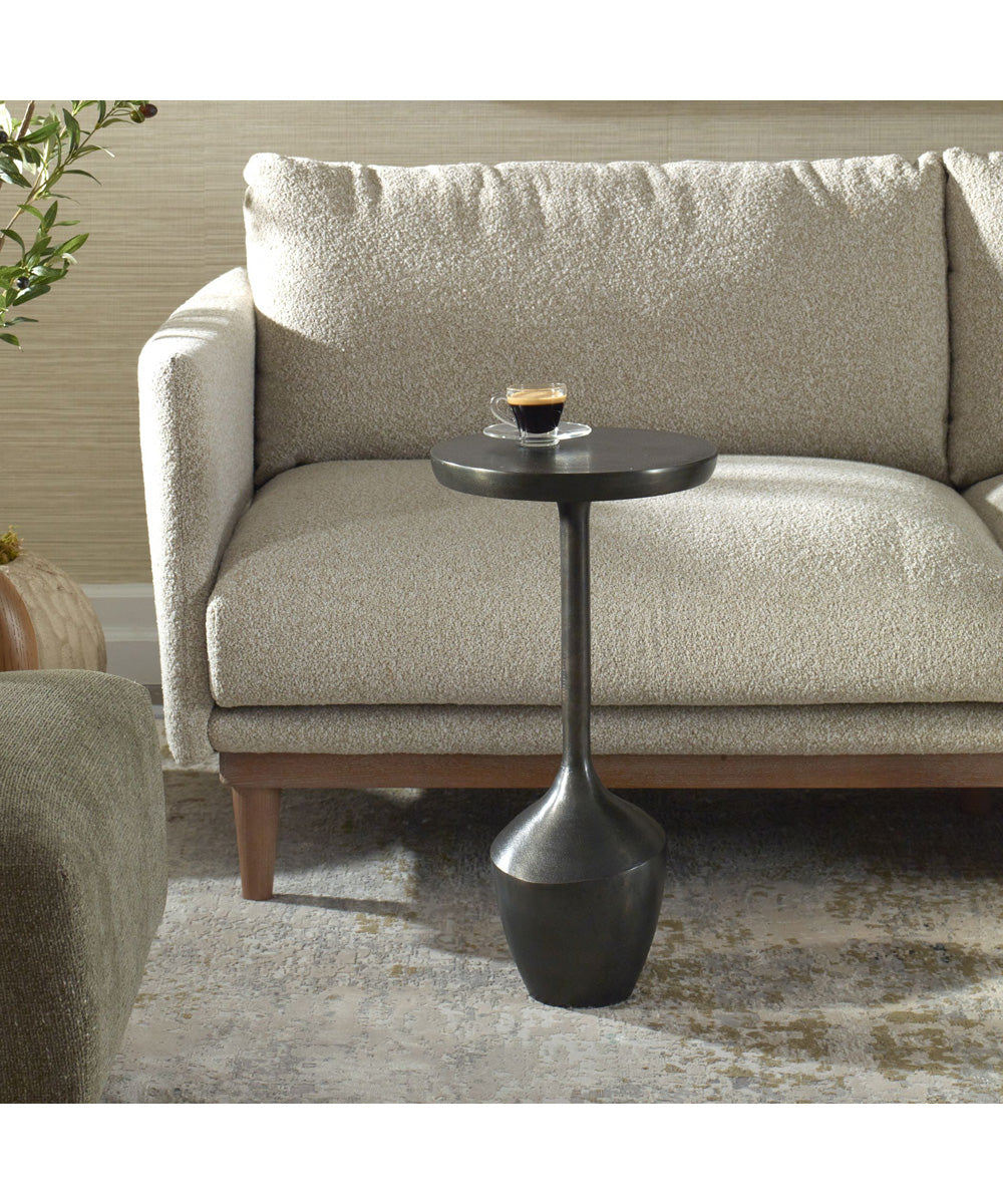 Accent Table in Raw Dark Brown