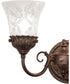 13" Wide Wreath & Garland 2 Light Wall Sconce