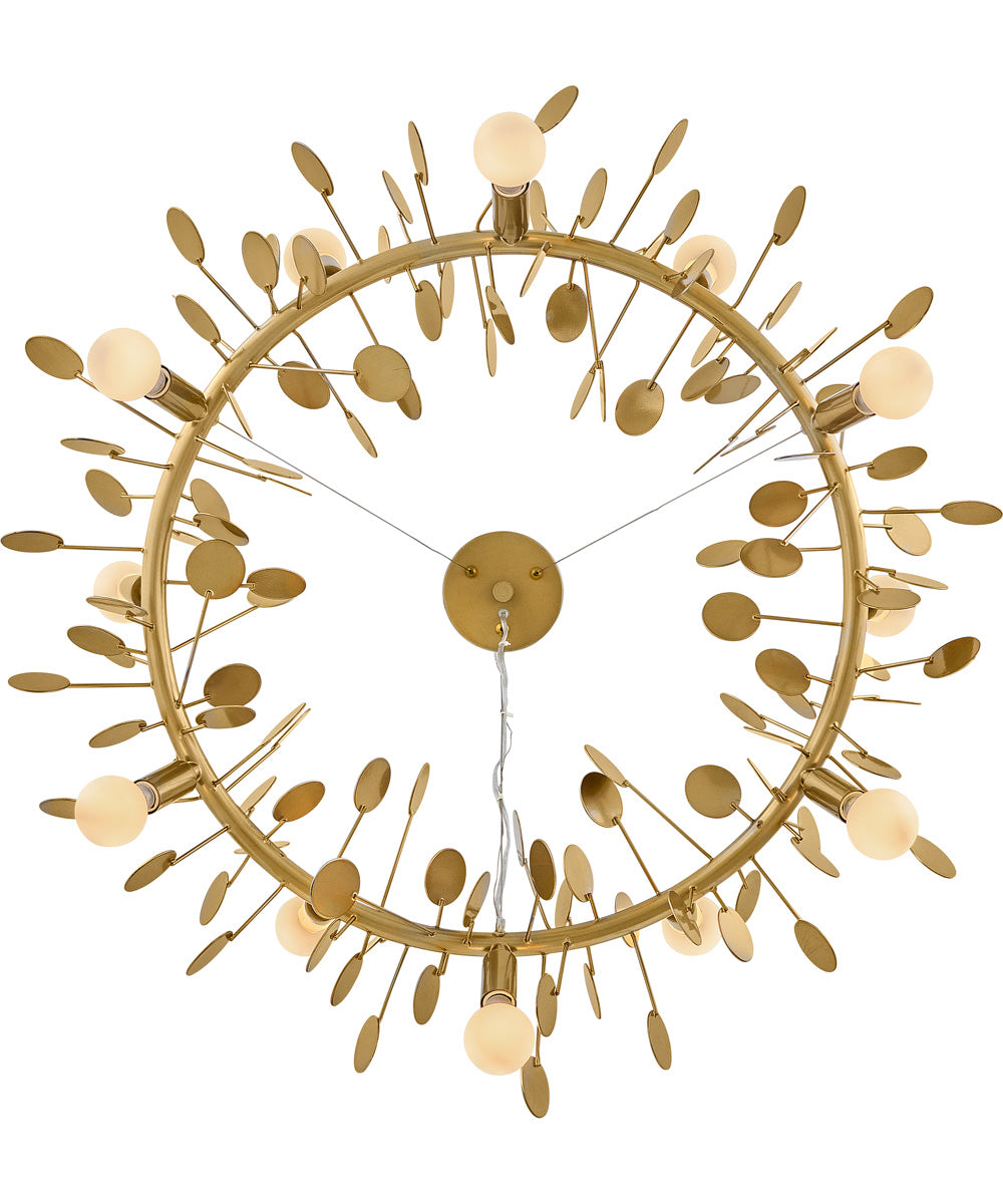 Lolli 12-Light Medium Single Tier Chandelier in Distressed Brass