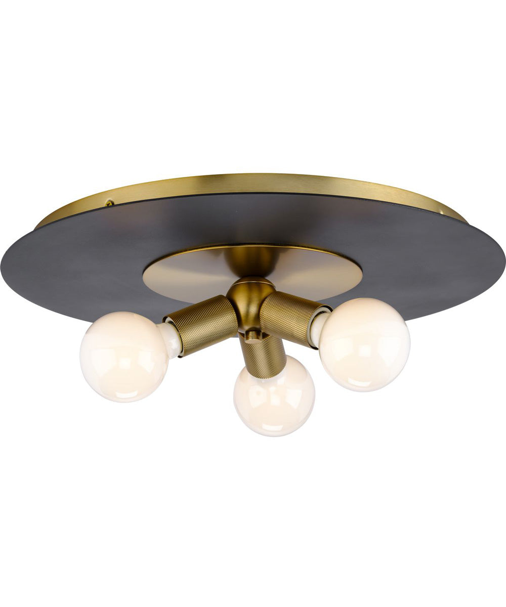 Trimble 3-Light 18" Flush Mount Brushed Bronze