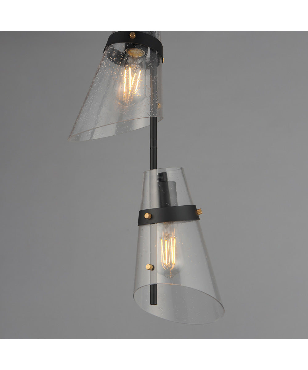 Finch 3-Light Vertical Pendant Dark Bronze/Antique Brass