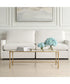 Accent Furniture with Tempered Glass Top Antique Gold