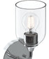 Ilia 1-Light Wall Sconce with Clear Glass Shade Polished Chrome