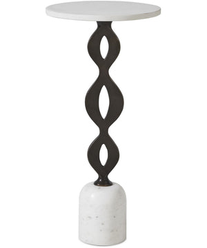 Ila Round White Drink Table