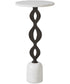 Ila Round White Drink Table
