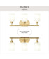 Reines 3-Light Bath Vanity with Opal Glass Shades Brushed Gold