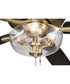 EOS 2 Light Clear Bowl 52" Ceiling Fan 2-Light Fan Satin Brass