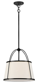 Clarke 1-Light Large Drum Pendant in Black