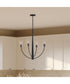Jheni 4-Light Chandelier with Clear Glass Shades Matte Black