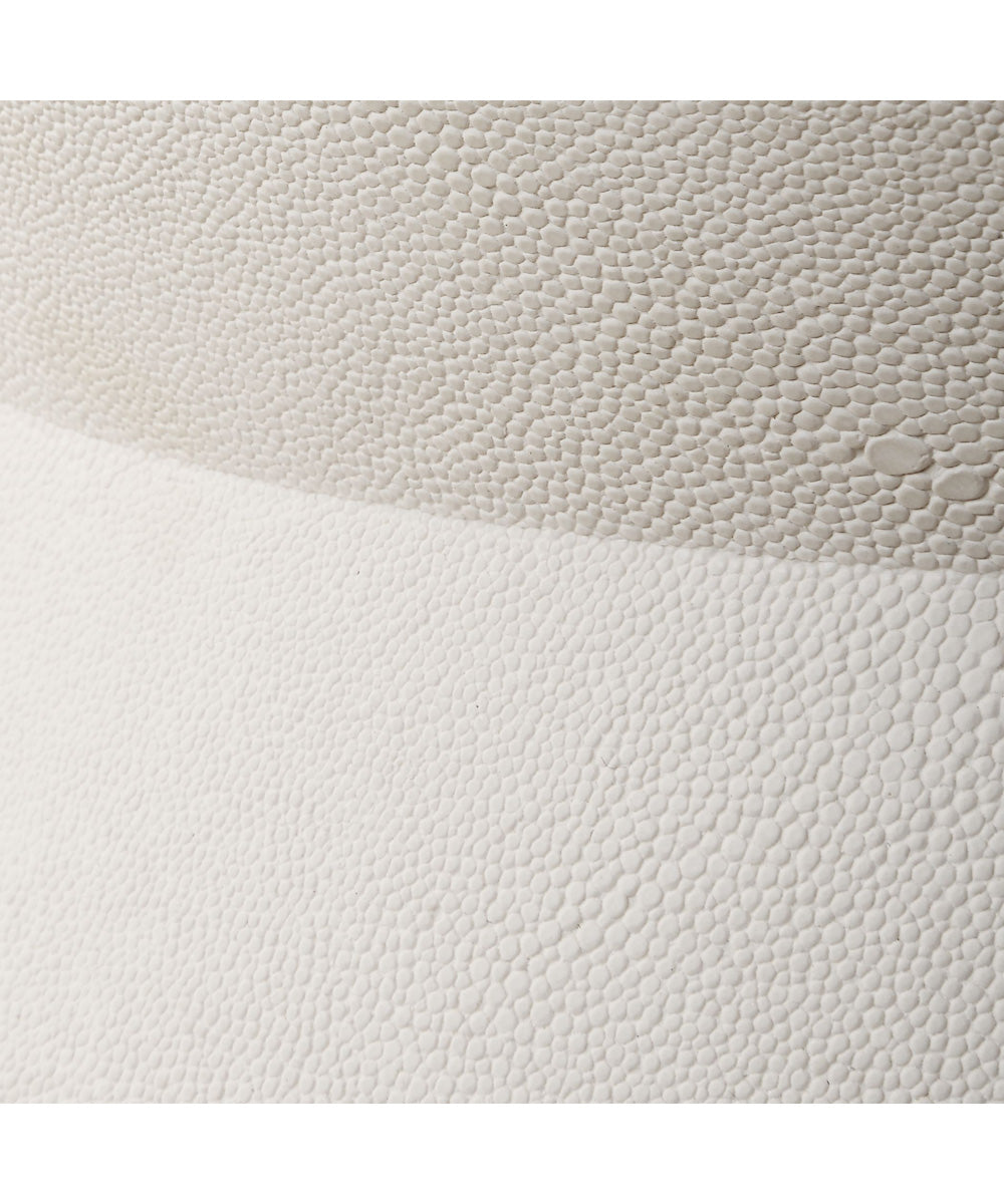 Luxe White Shagreen Round Box